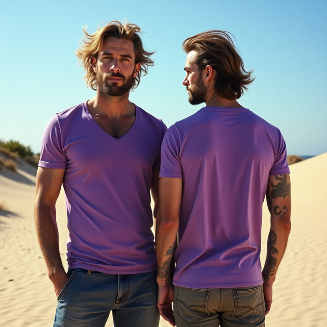 Lavender Breeze V-Neck Tee
