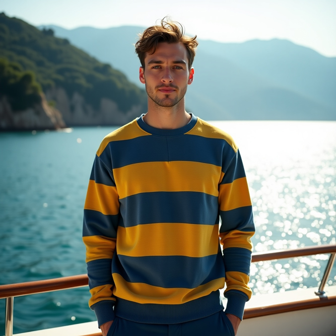 Nautical Stripes Crewneck
