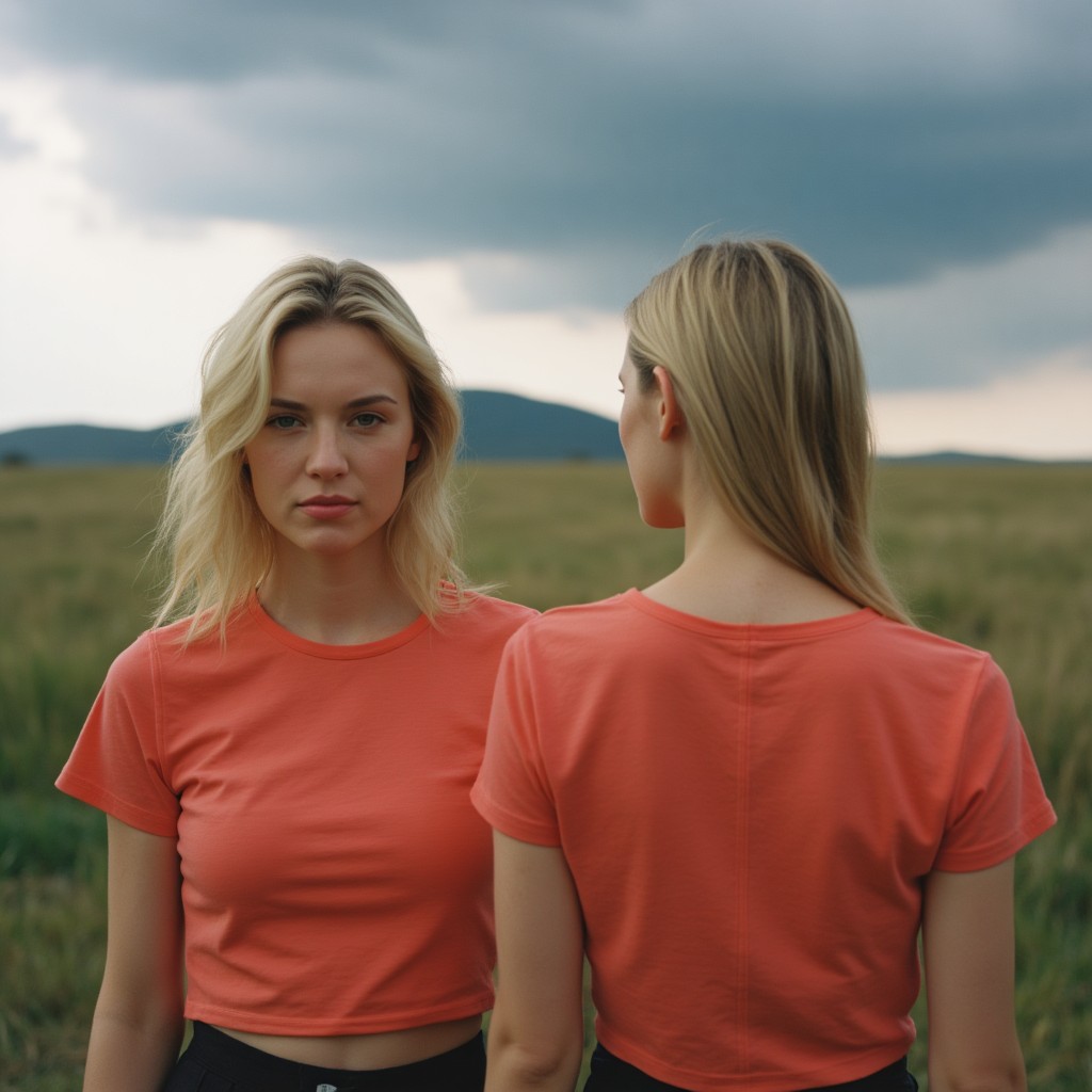 Coral Crush Crop Tee