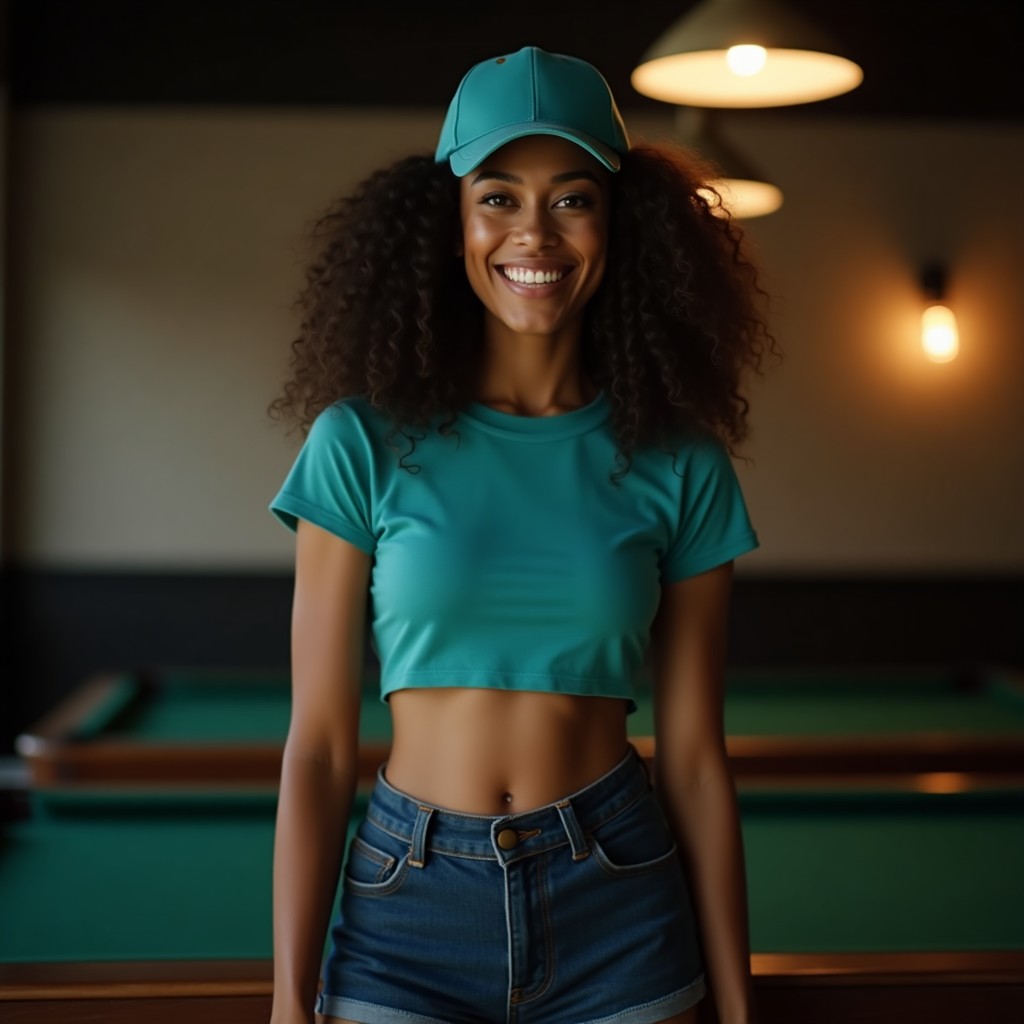 Teal Twist Crop Cap Combo